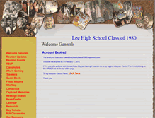 Tablet Screenshot of leehighschoolclassof1980.myevent.com